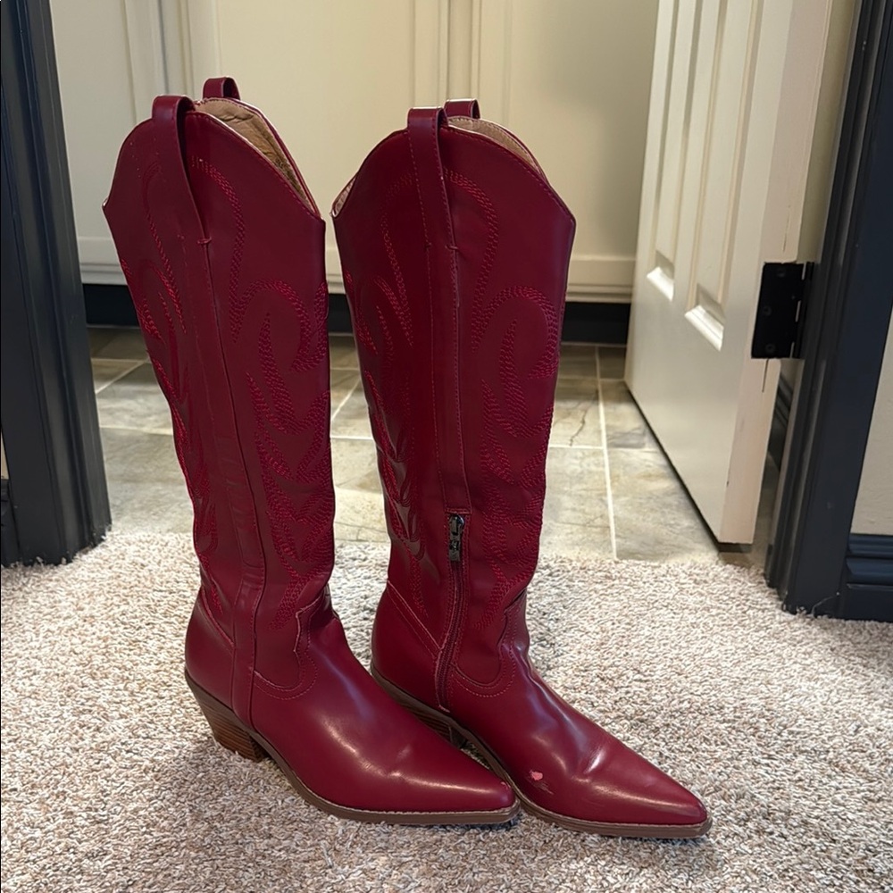 Women's Red Cowboy Boots